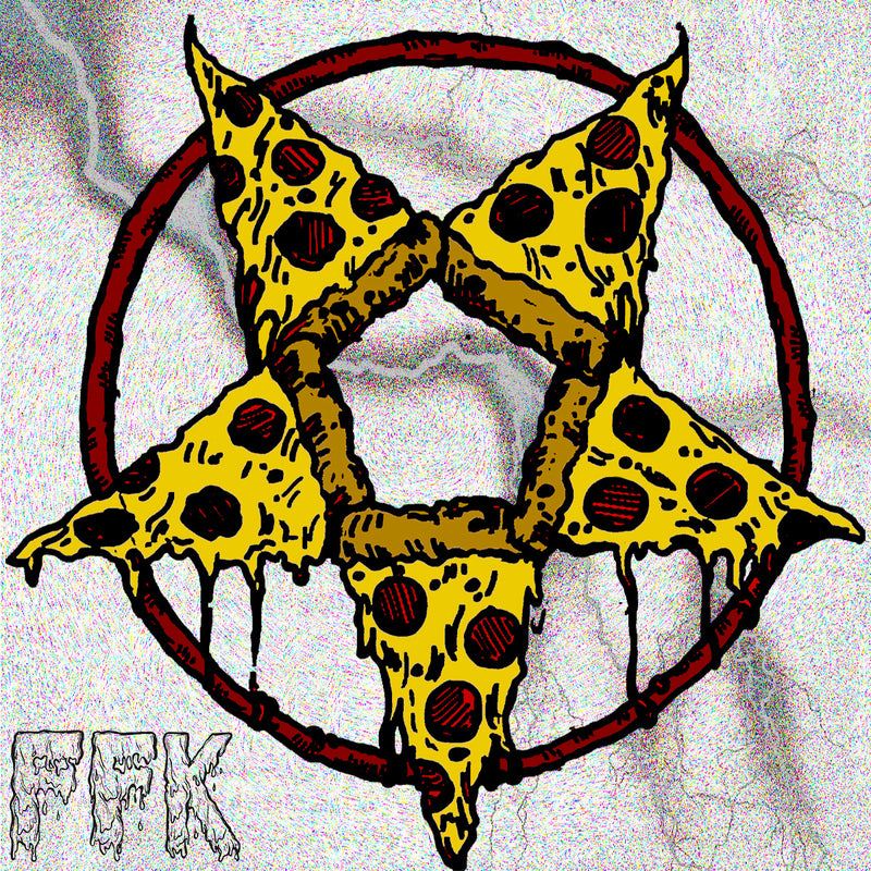 Pentagram Shaped Pizza Illustration for FFK